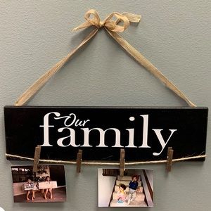 Our Family Wood Photo Holder